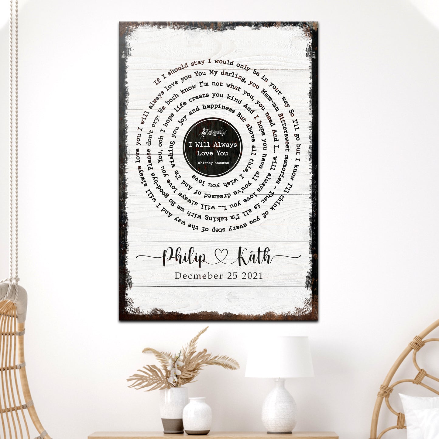 Song Lyrics Sign | Customizable Canvas - Image by Tailored Canvases