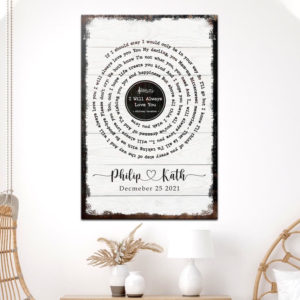 Song Lyrics Sign | Customizable Canvas by Tailored Canvases