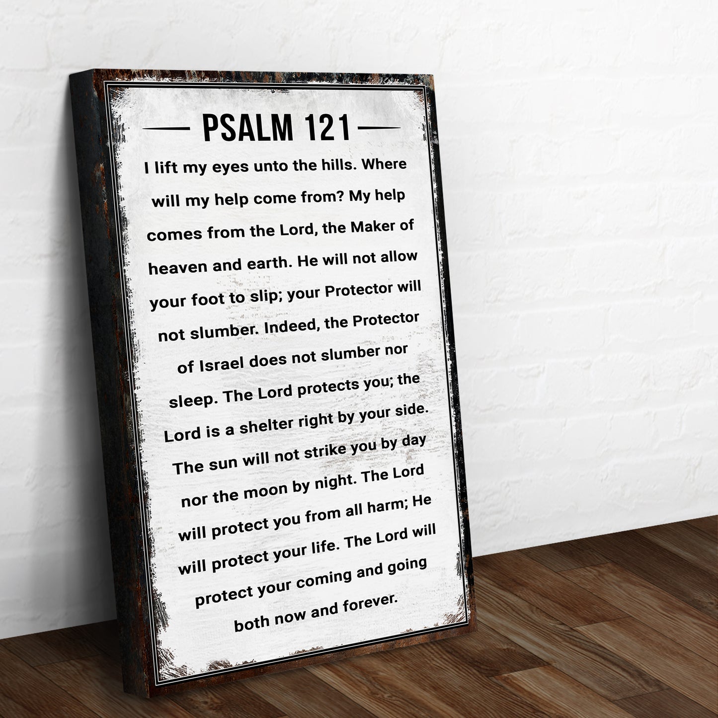 Psalm 121 - I Lift My Eyes Unto The Hills Sign Style 1 - Image by Tailored Canvases