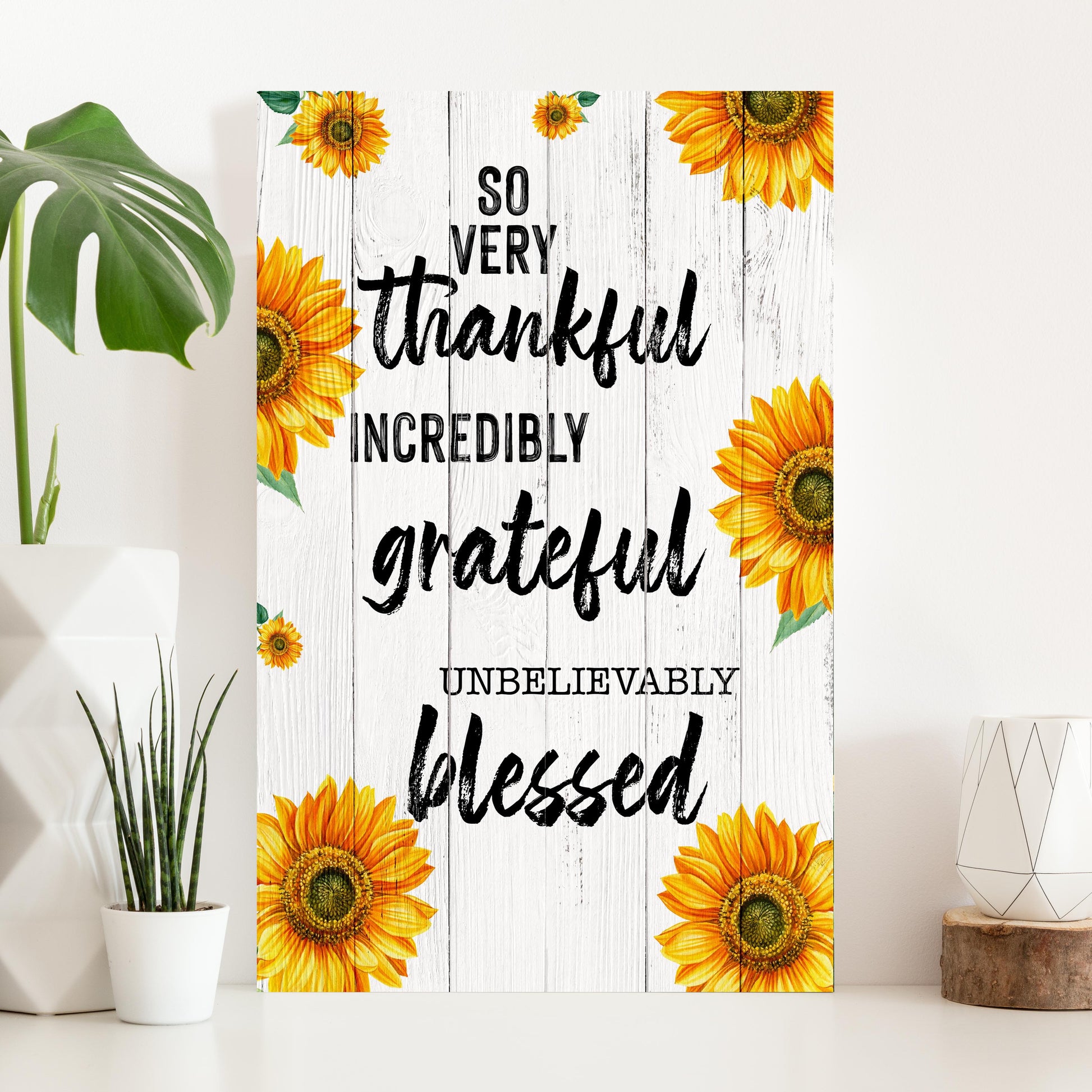 Thankful Grateful Blessed Sign II - Image by Tailored Canvases