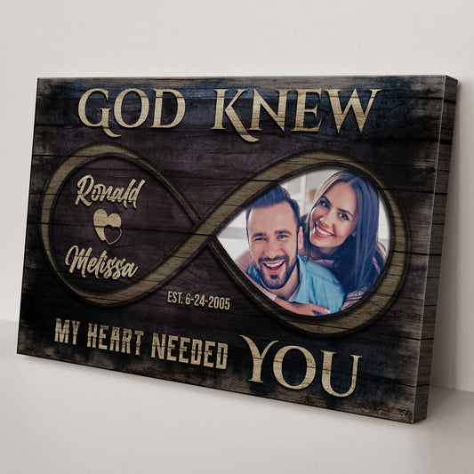 God Knew Couple Sign II - Image by Tailored Canvases