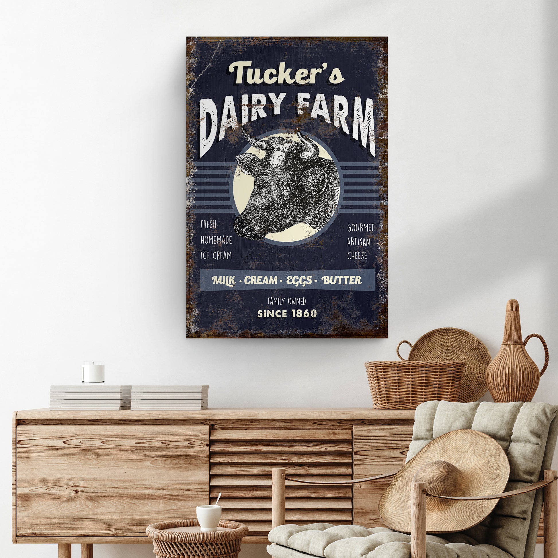 Dairy Farm Sign Style 1 - Image by Tailored Canvases