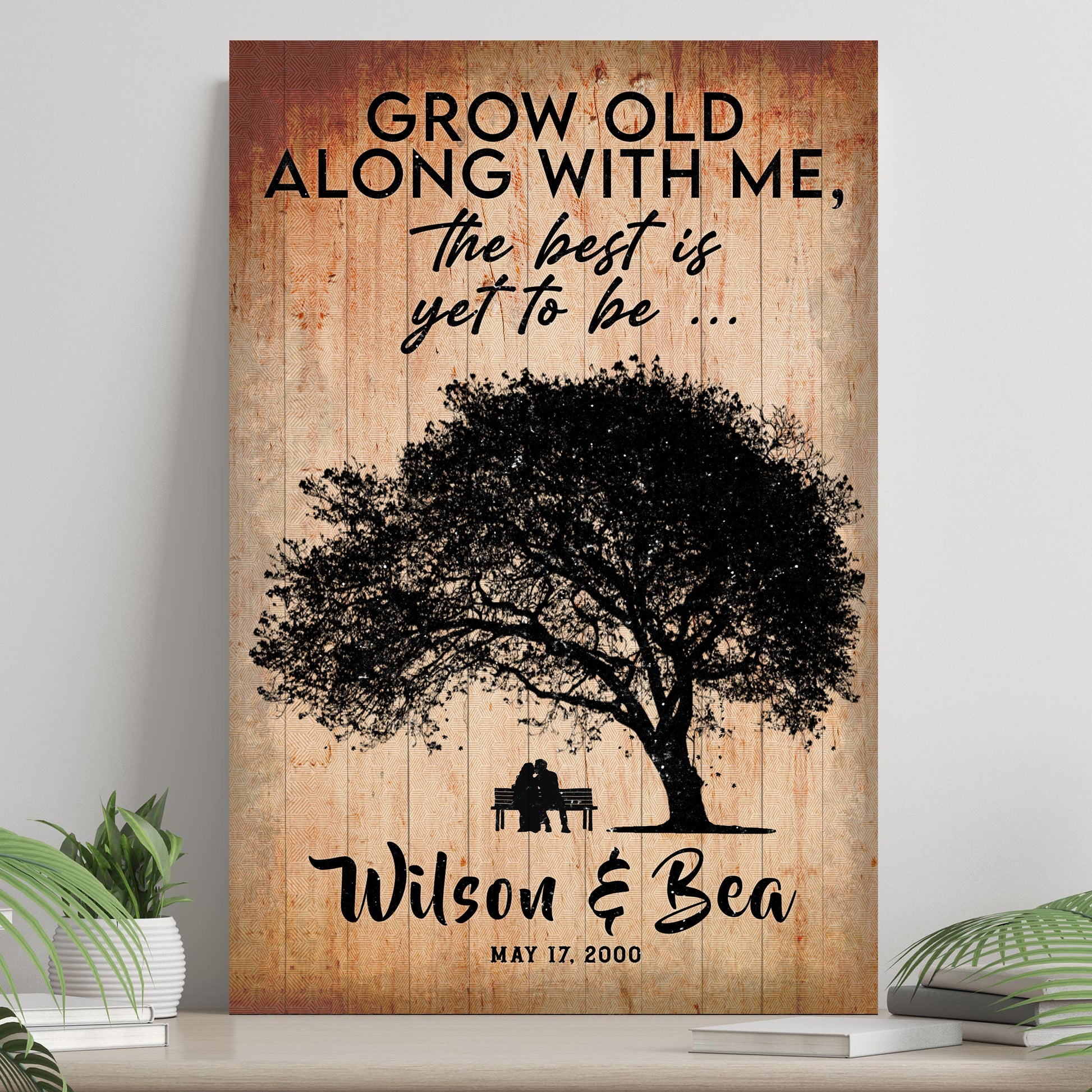 Grow Old Along With Me The Best Is Yet To Be Sign II  - Image by Tailored Canvases