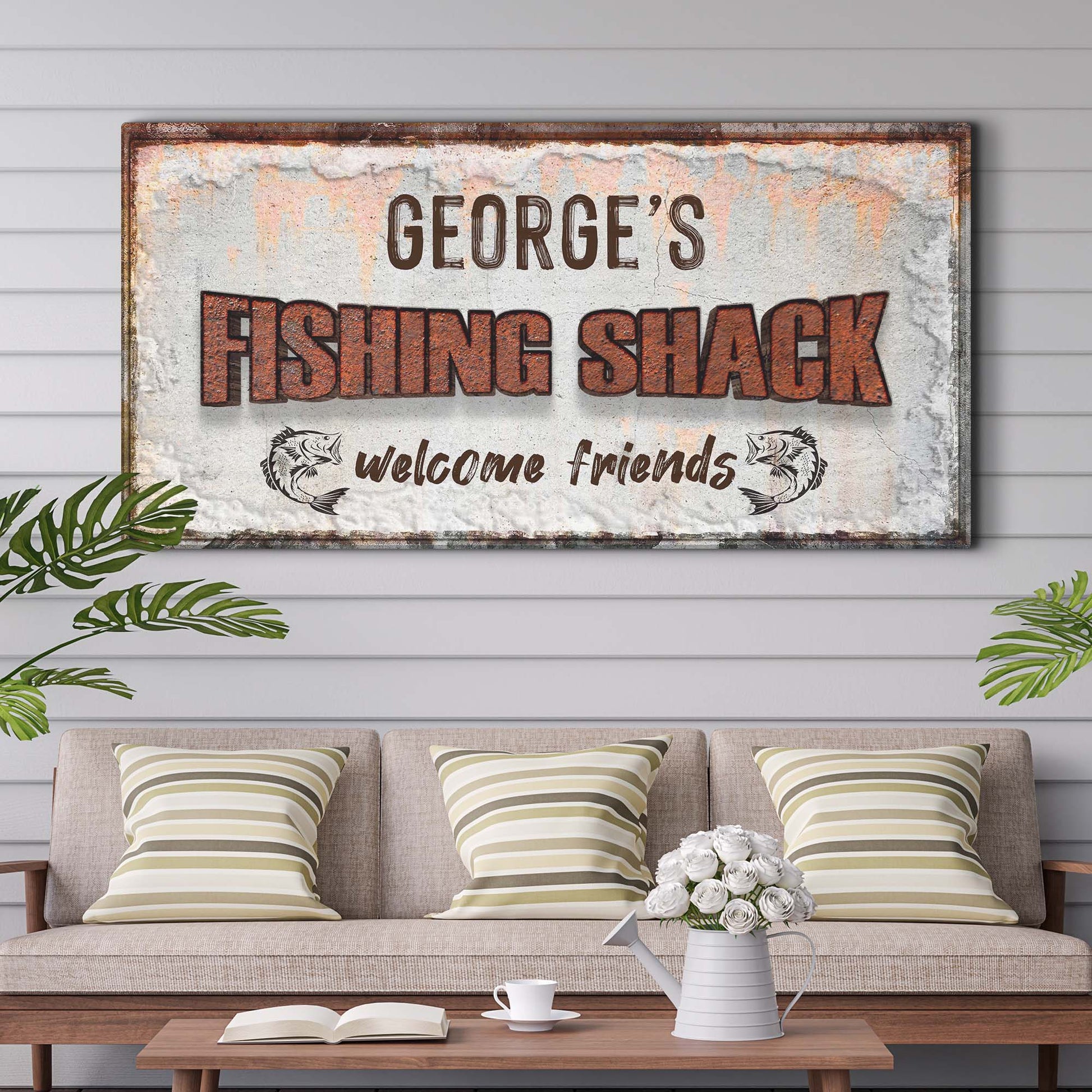 Fishing Shack Sign III | Customizable Canvas - Image by Tailored Canvases