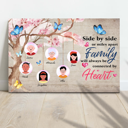 Family Will Always Be Connected By Heart Sign  - Image by Tailored Canvases