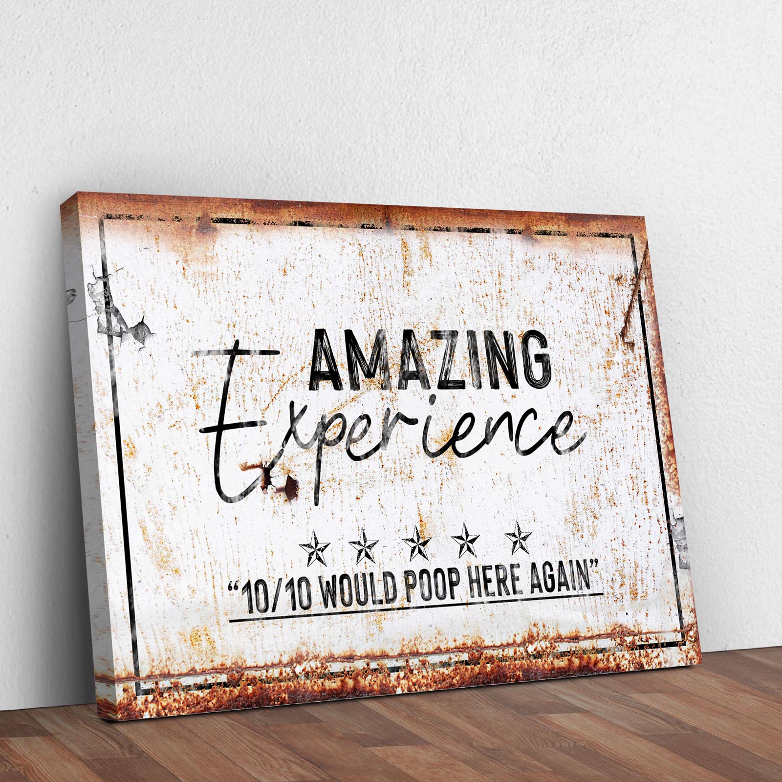 Amazing Experience Bathroom Review Sign Style 1 - Image by Tailored Canvases