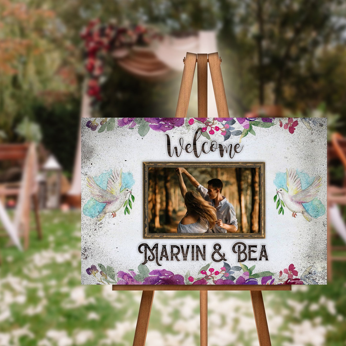 Welcome To Our Wedding Sign V  - Image by Tailored Canvases