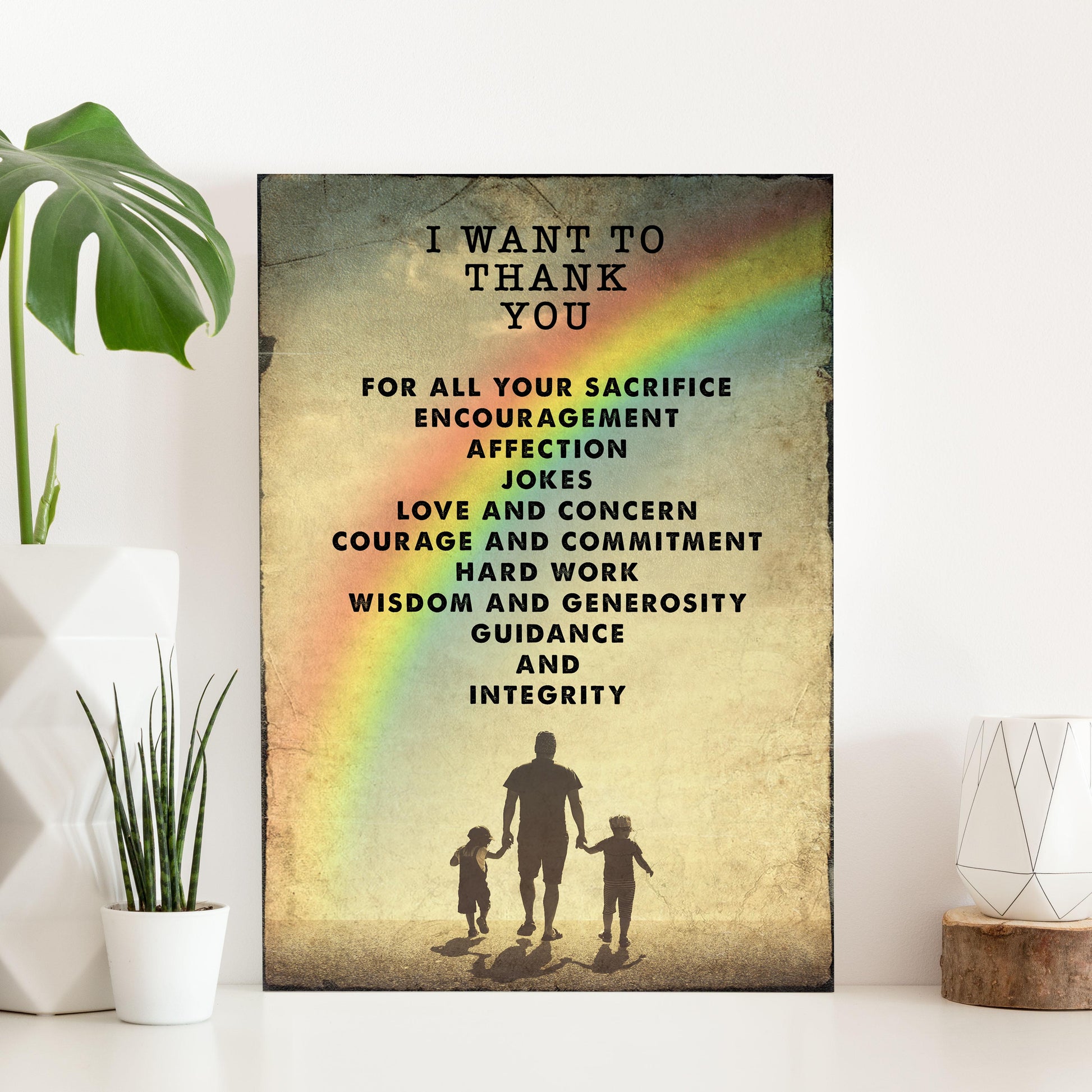 Thank You For Everything Happy Father's Day Sign  - Image by Tailored Canvases