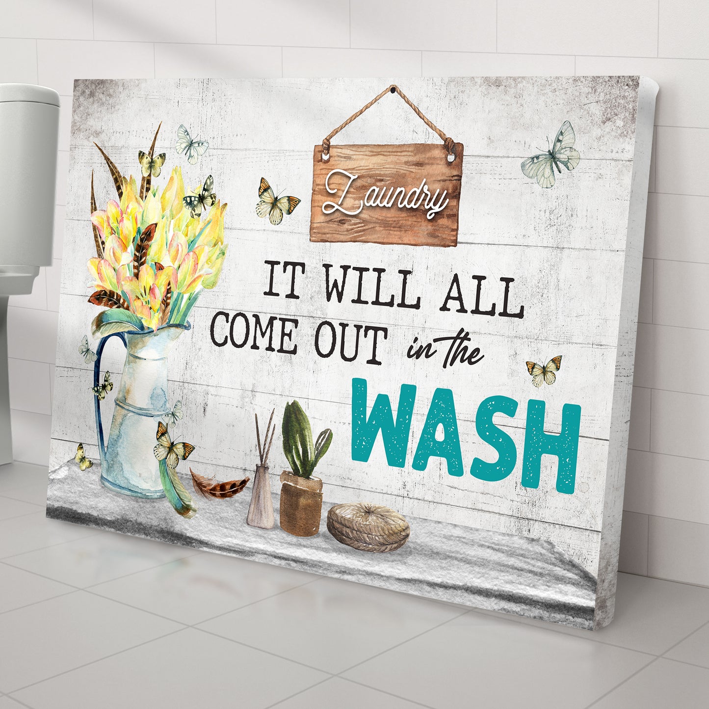 Family Laundry Sign Style 1 - Image by Tailored Canvases
