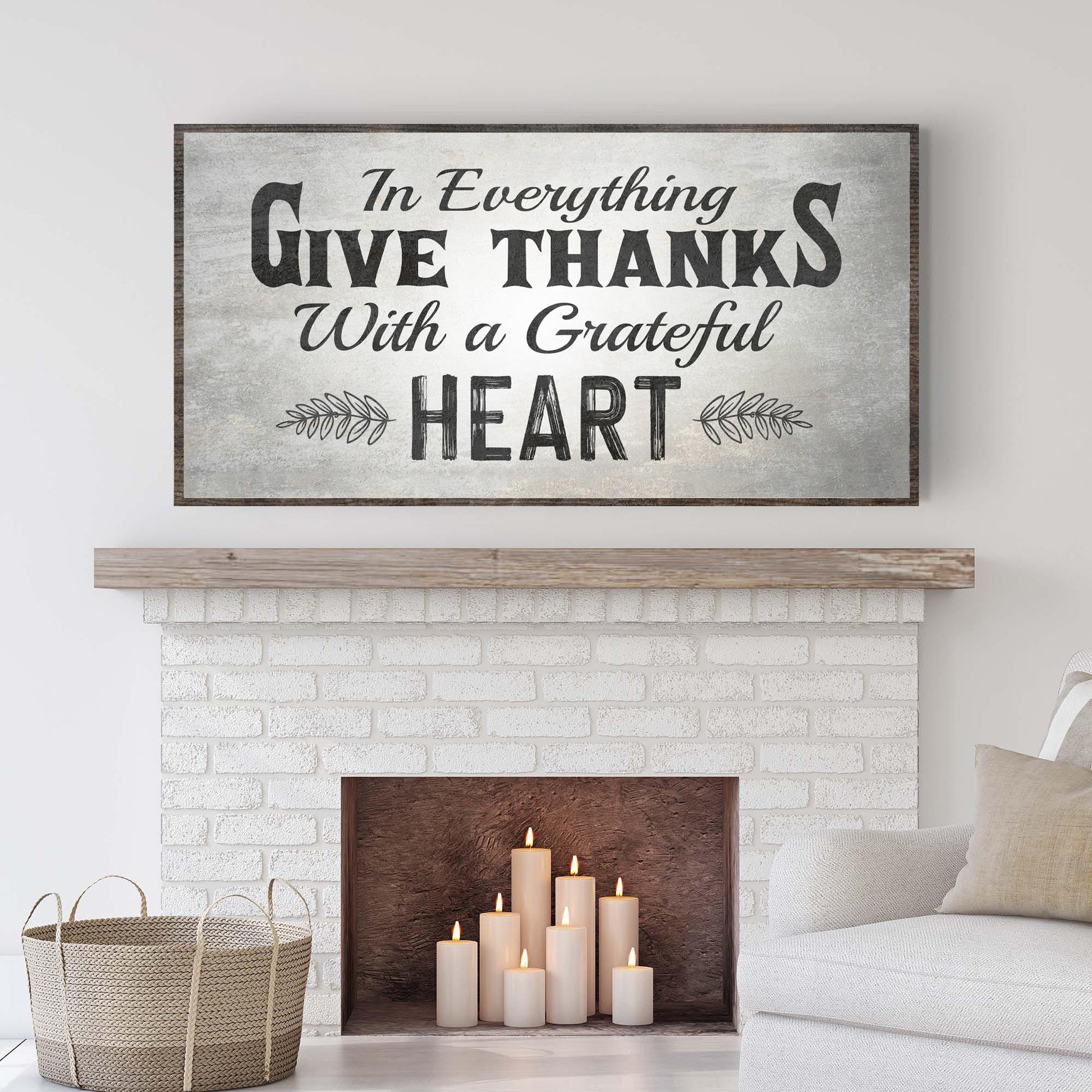 In Everything Give Thanks Sign II - Image by Tailored Canvases