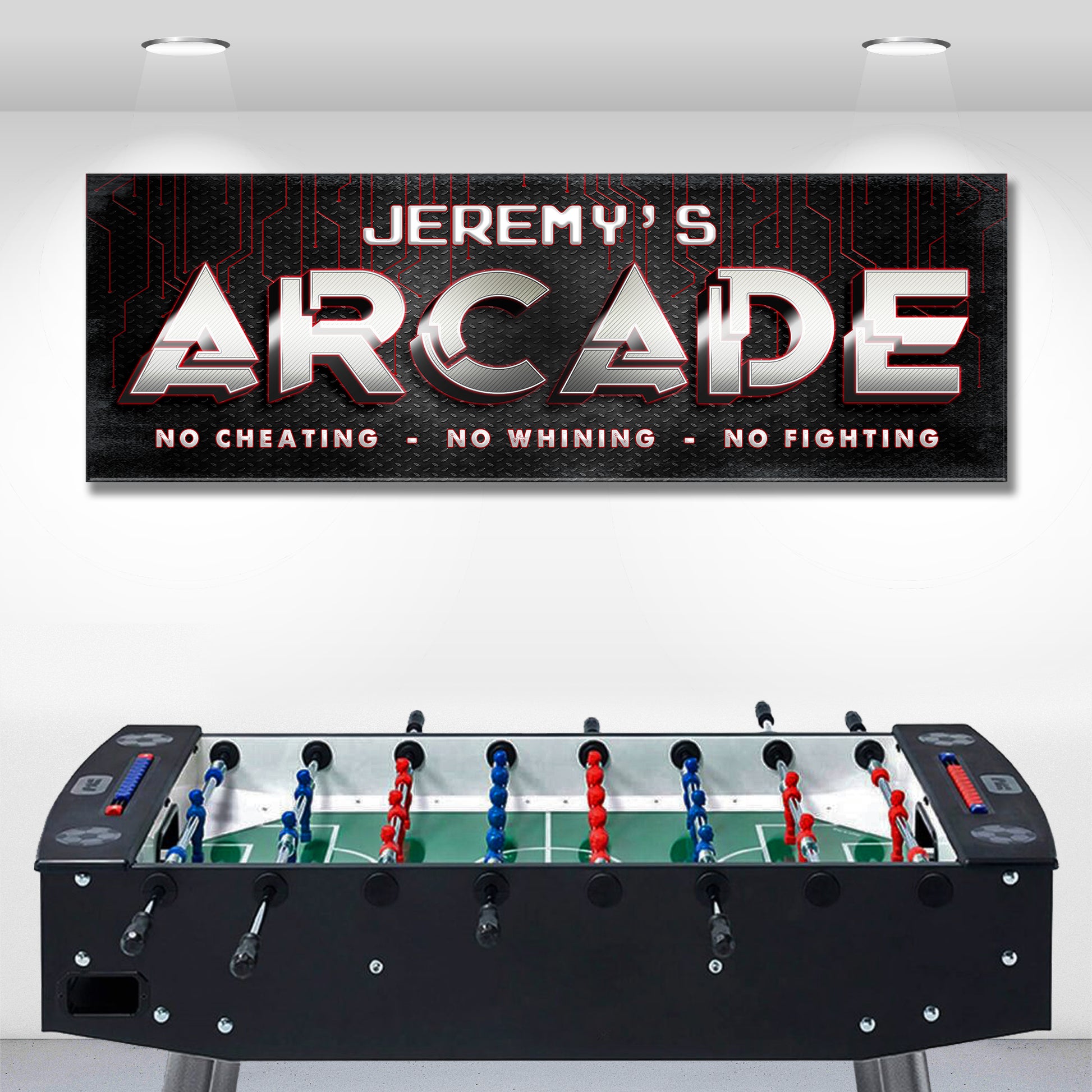 Arcade Family Sign | Customizable Canvas - Image by Tailored Canvases