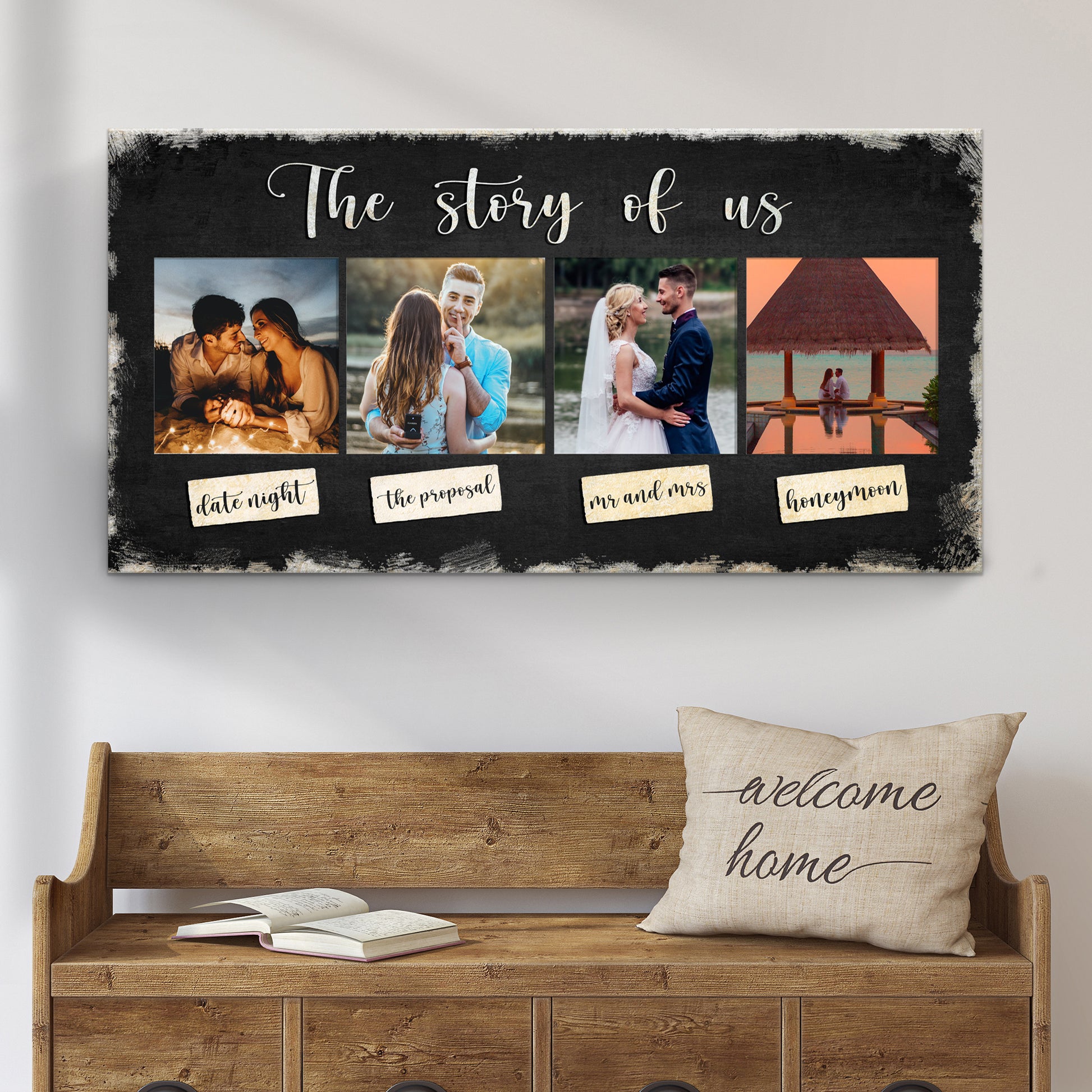 The Story Of Us Couple Sign Style 2 - Image by Tailored Canvases
