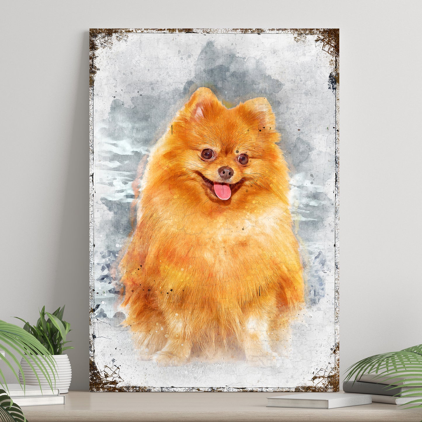 Pet Watercolor Portrait Sign II - Image by Tailored Canvases