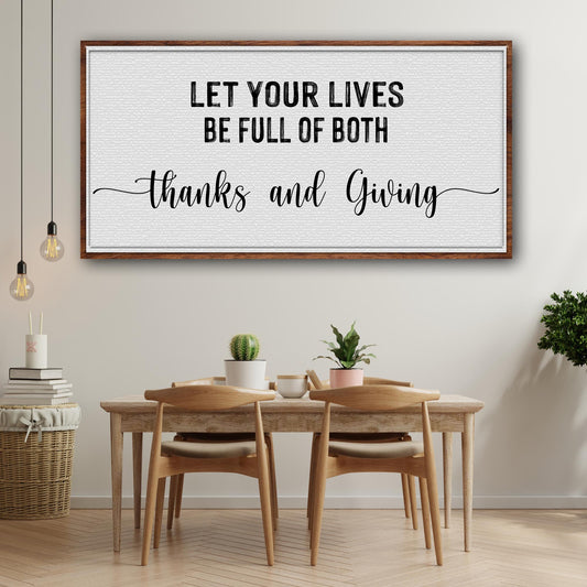 Full Of Both Thanks And Giving Sign - Image by Tailored Canvases