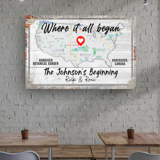 Where It All Began Sign - Image by Tailored Canvases