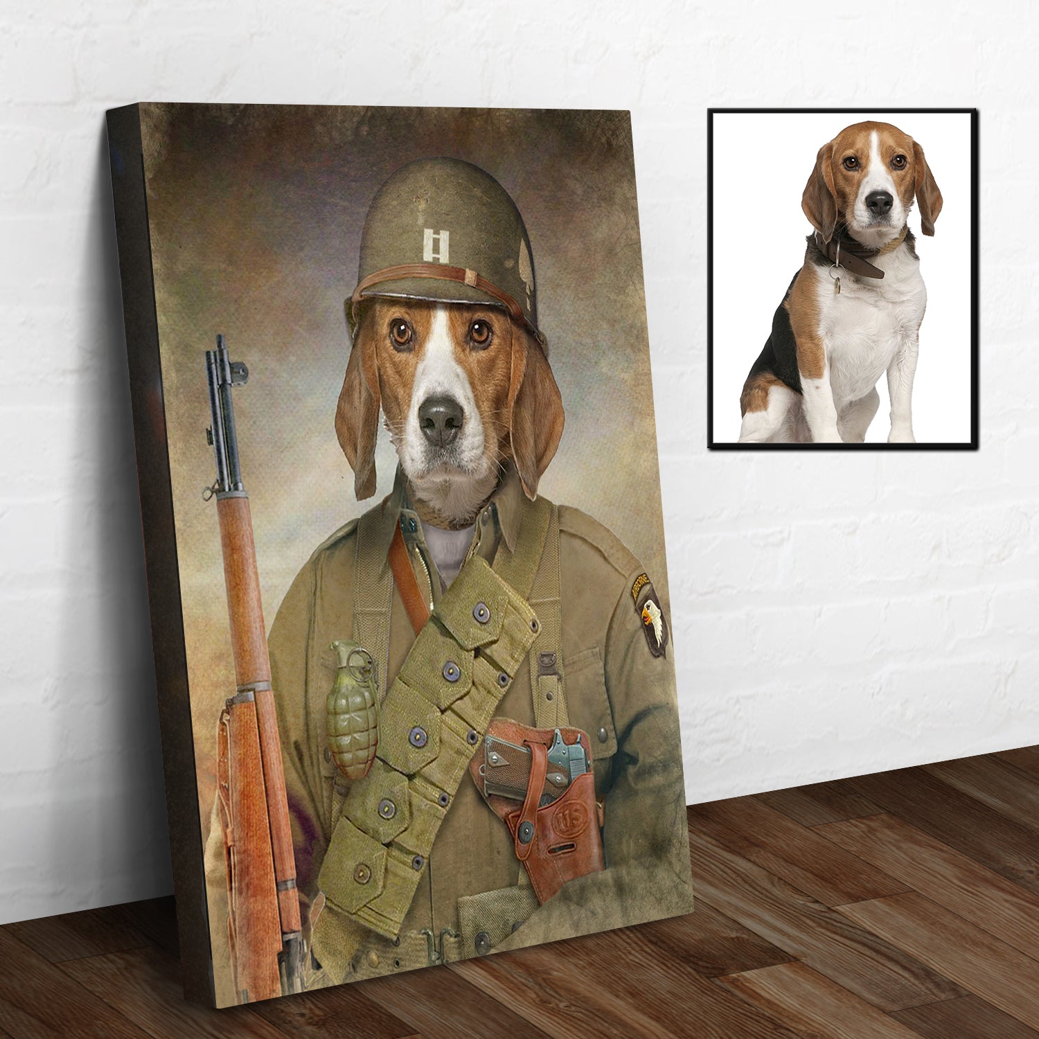 Pet Beagle Military Dog Sign - Image by Tailored Canvases