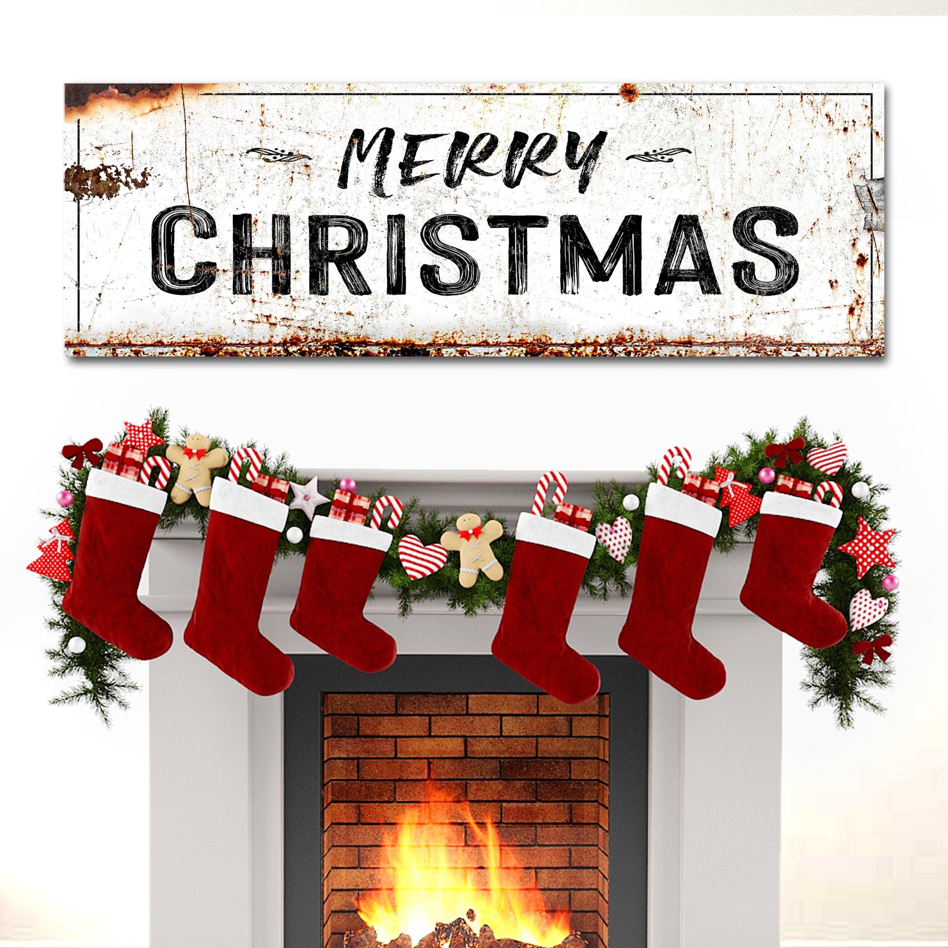 Rustic Merry Christmas Sign - Image by Tailored Canvases