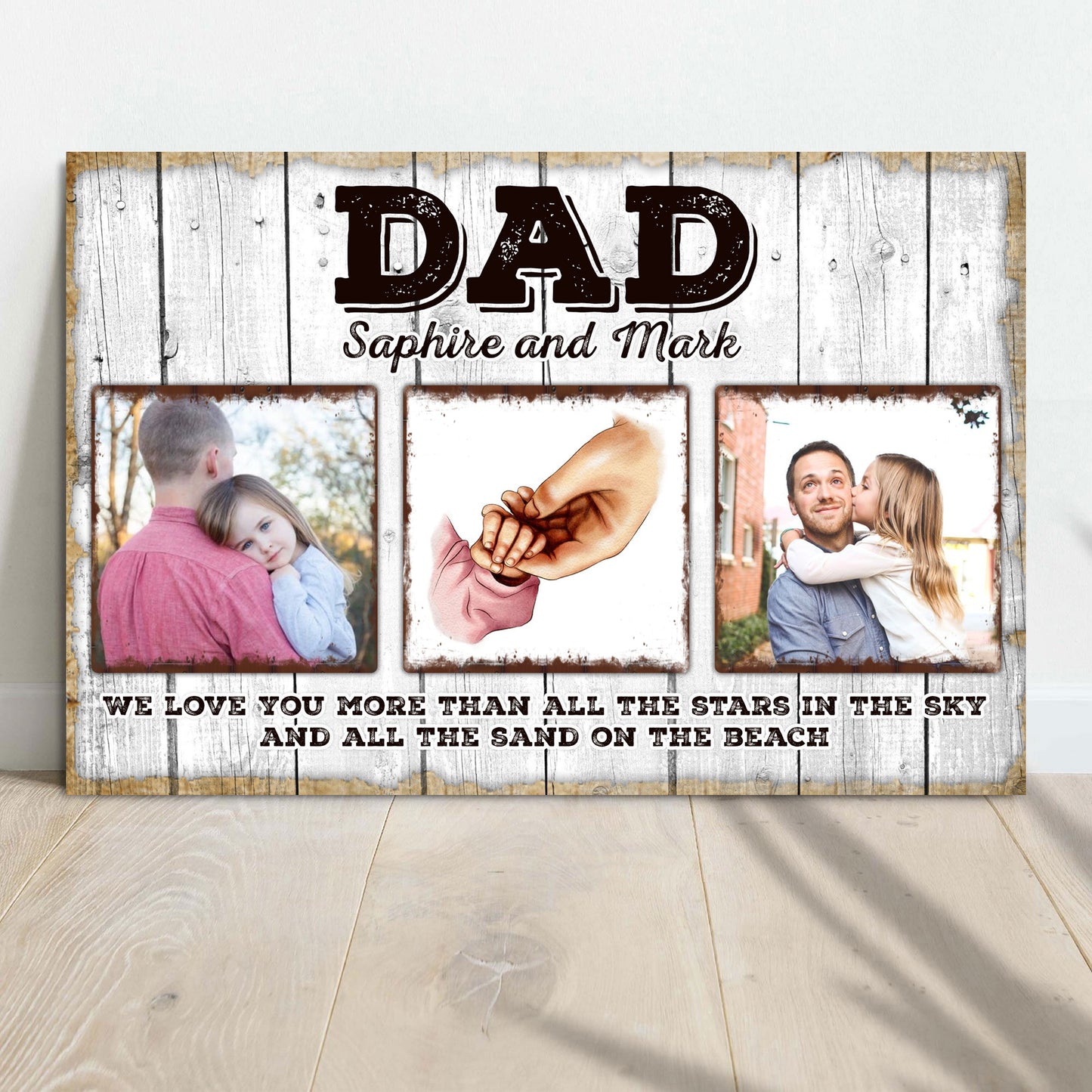 We Love You More Than All The Stars In The Sky Dad Happy Father's Day Sign II  - Image by Tailored Canvases