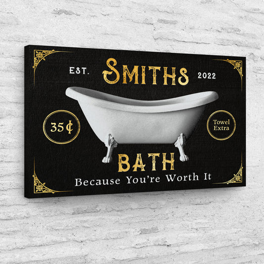 Family Bath Sign II - Image by Tailored Canvases