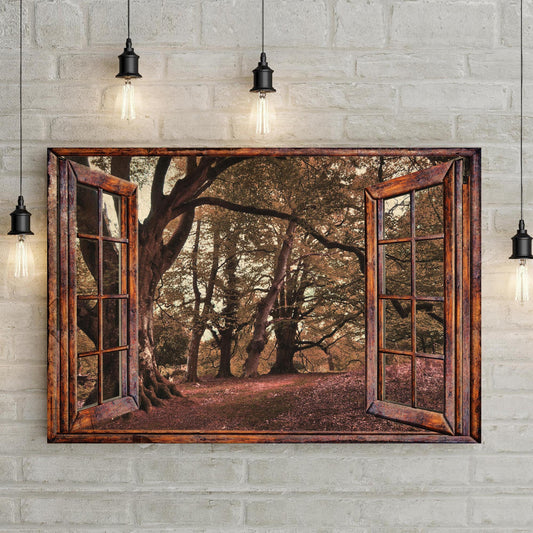 To The Woods Windows Canvas Wall Art - Image by Tailored Canvases