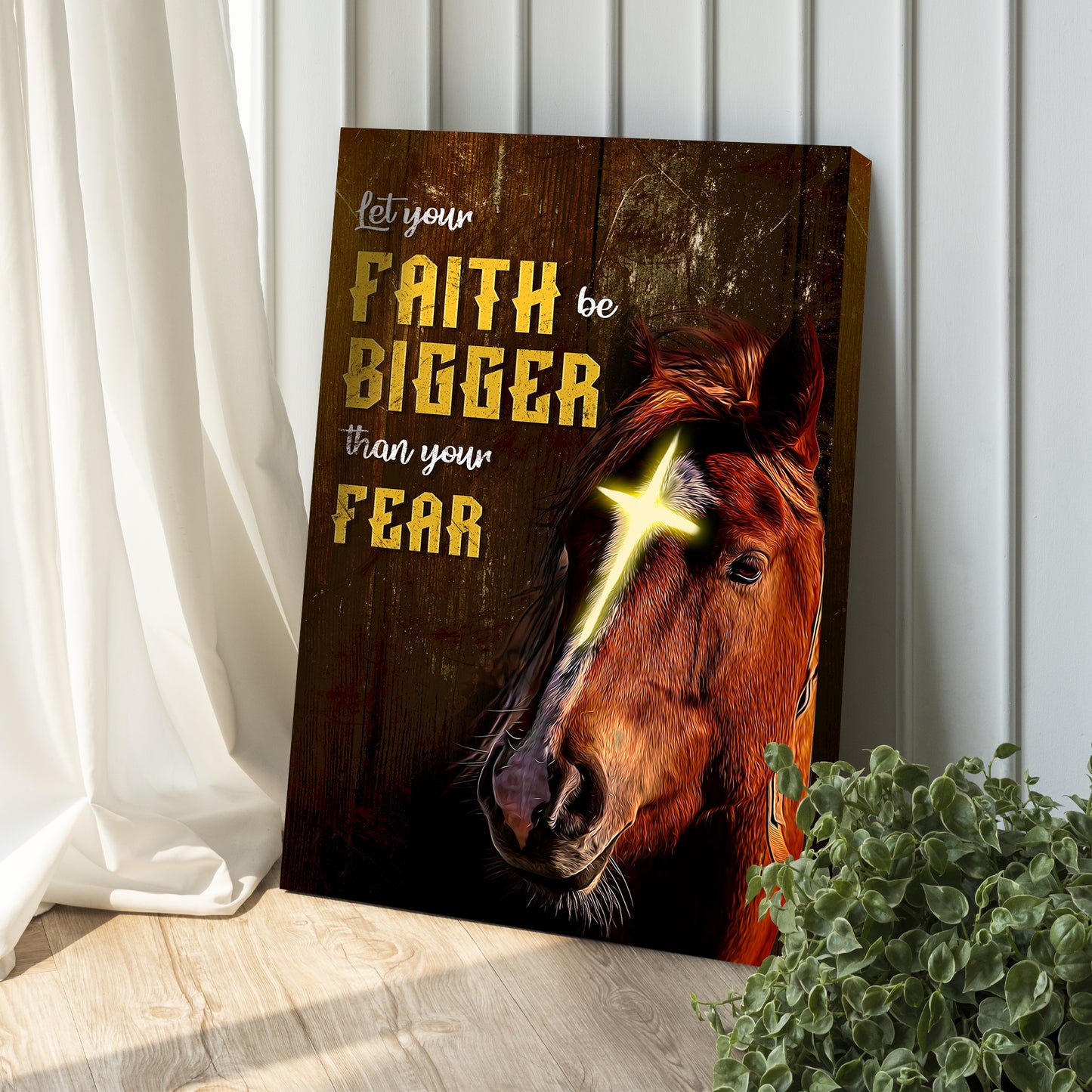 Let Your Faith Be Bigger Than Your Fear Sign II Style 1 - Image by Tailored Canvases