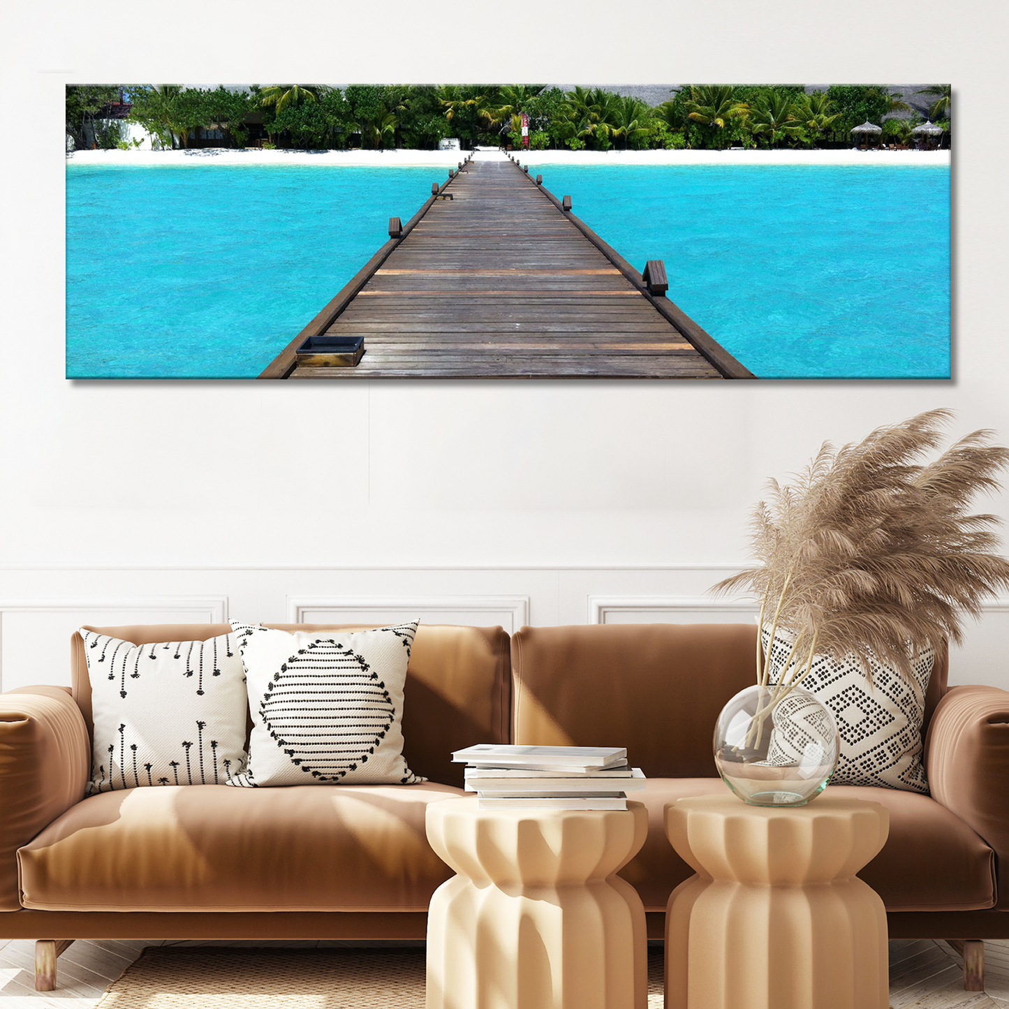 Aqua Blue Sea Canvas Wall Art - Image by Tailored Canvases