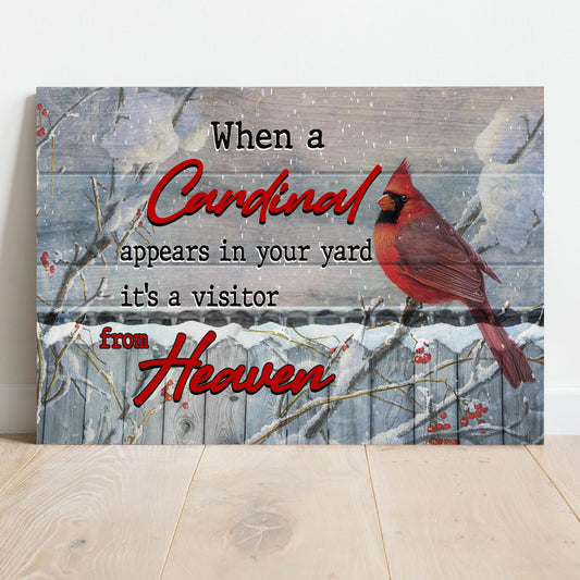 Cardinals And Visitors From Heaven Sign II - Image by Tailored Canvases