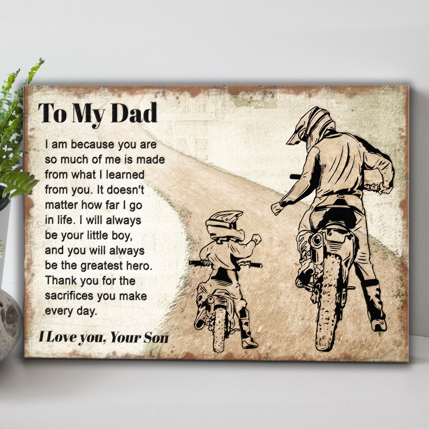 You Will Always Be The Greatest Hero Happy Father's Day Sign - Image by Tailored Canvases