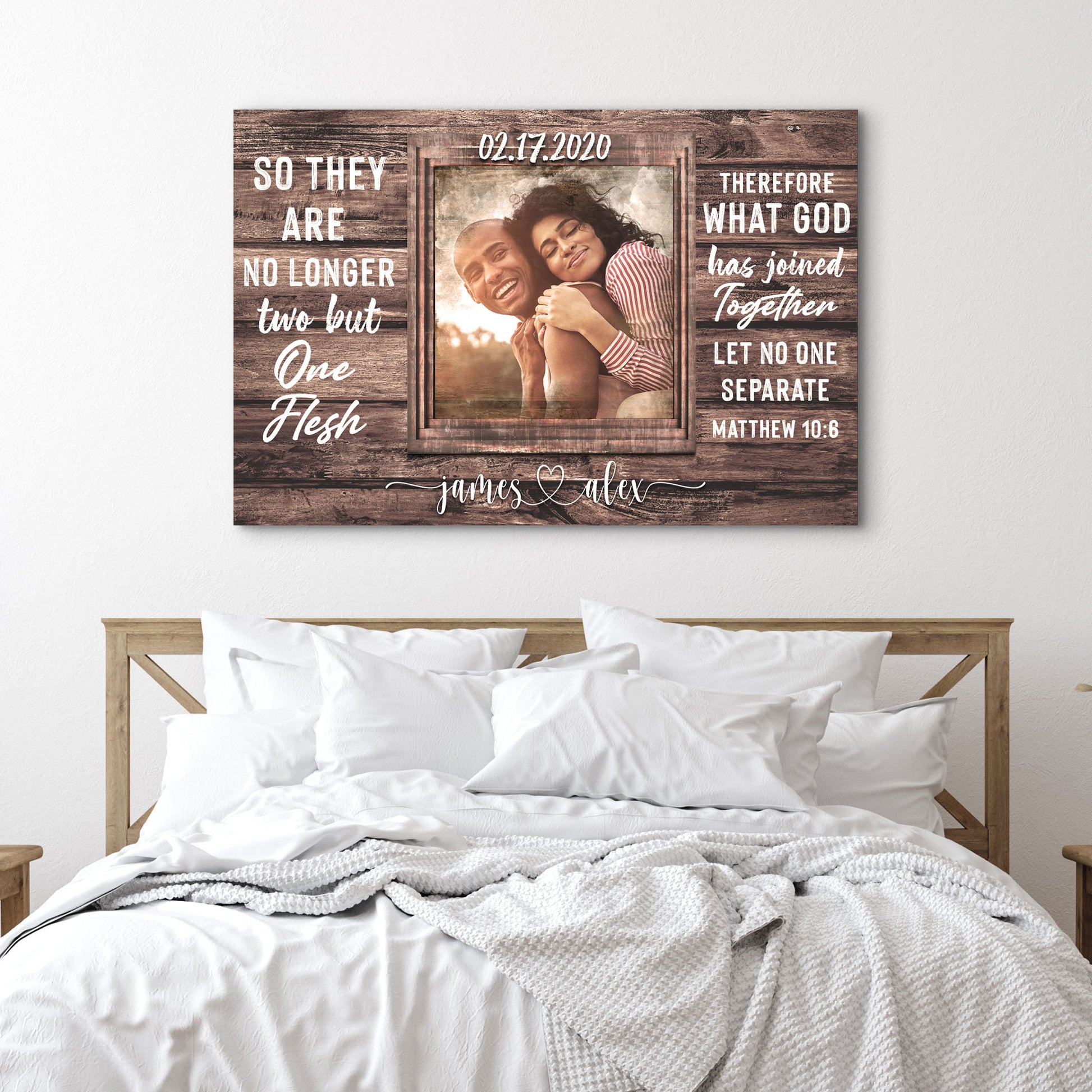 Matthew 19:6 - What God Has Joined Together Let No One Separate Sign II  - Image by Tailored Canvases