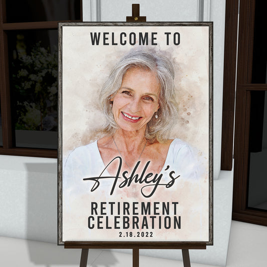 Retirement Celebration Welcome Sign II - Image by Tailored Canvases