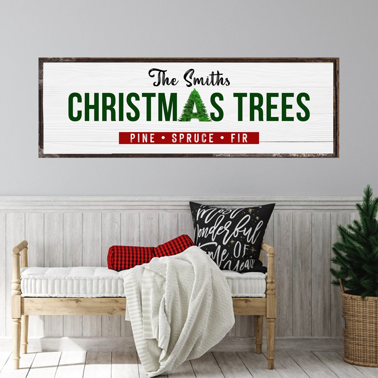 Christmas Trees Sign  - Image by Tailored Canvases