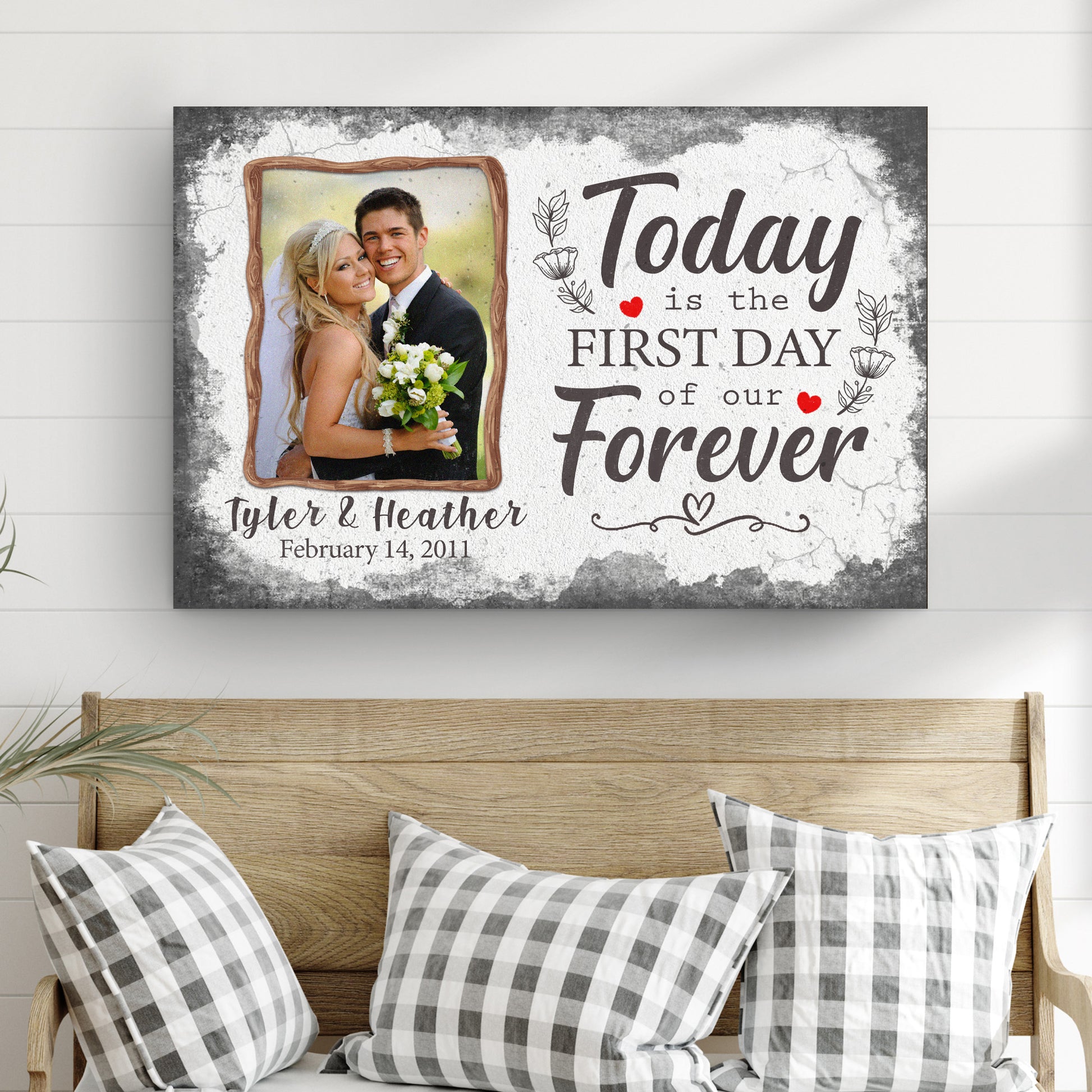 Today Is The First Day Of Our Forever Sign  - Image by Tailored Canvases