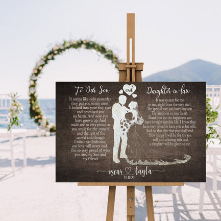 To My Son and Daughter in Law (Ready to hang) - Wall Art Image by Tailored Canvases