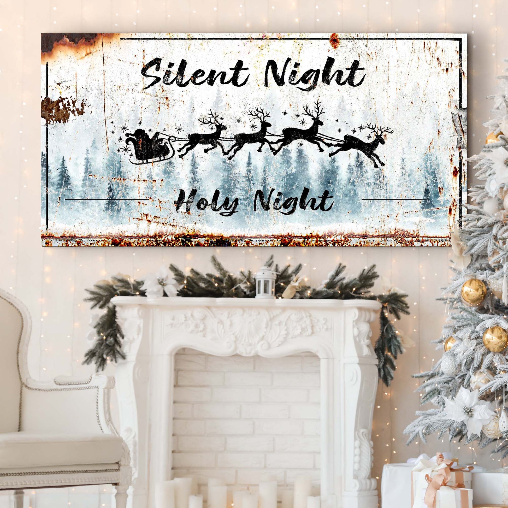 Silent Night Holy Night Sign - Image by Tailored Canvases