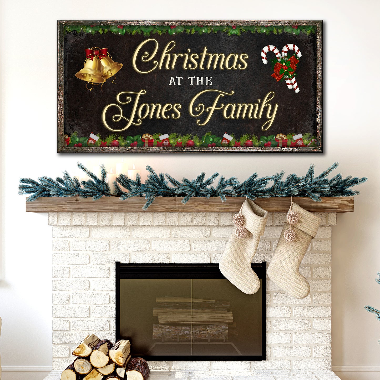 Christmas Family Sign II  - Image by Tailored Canvases