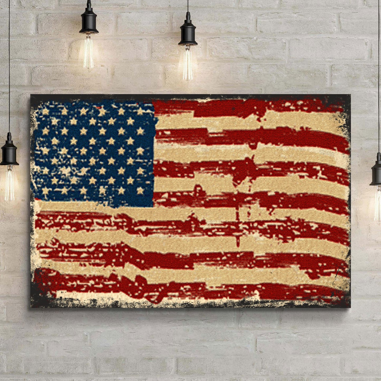 American Flag Canvas Wall Art  - Image by Tailored Canvases