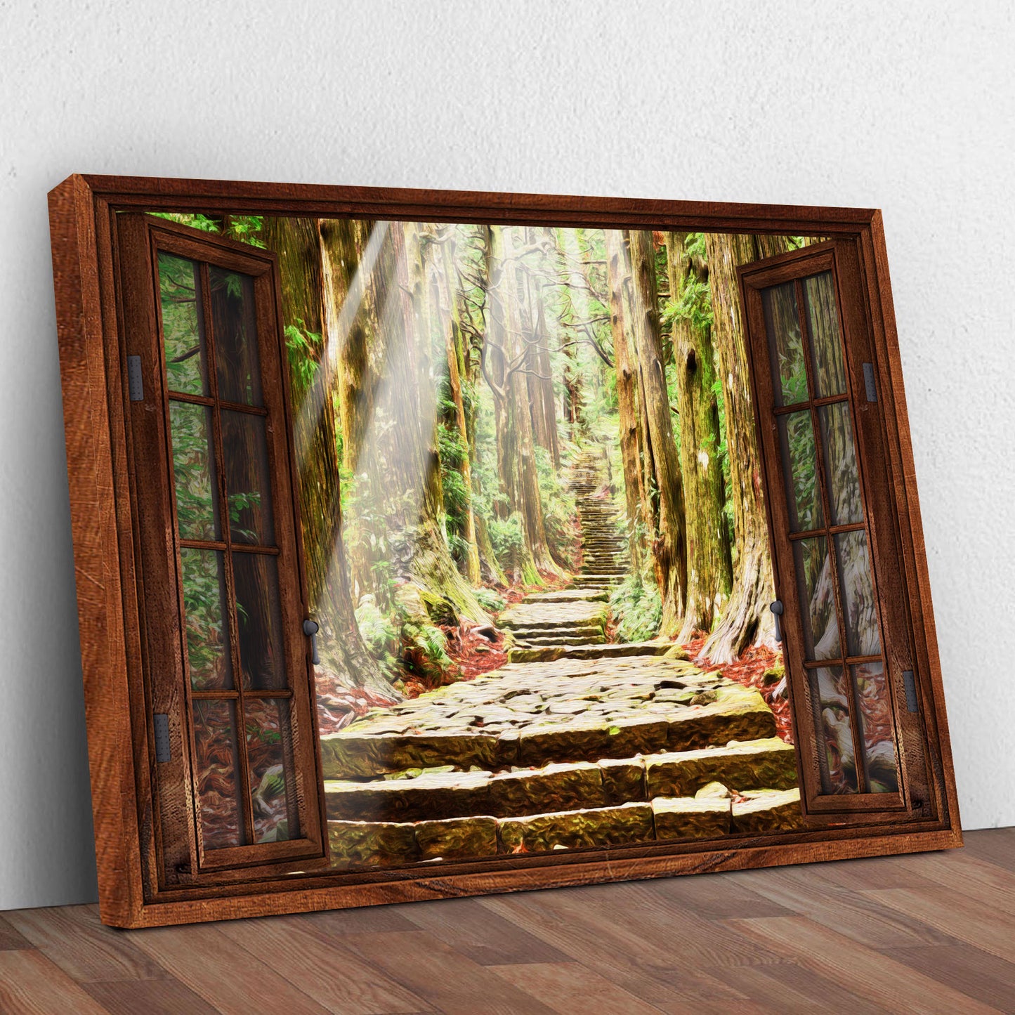 Woodland Forest By The Window Canvas Wall Art Style 2 - Image by Tailored Canvases