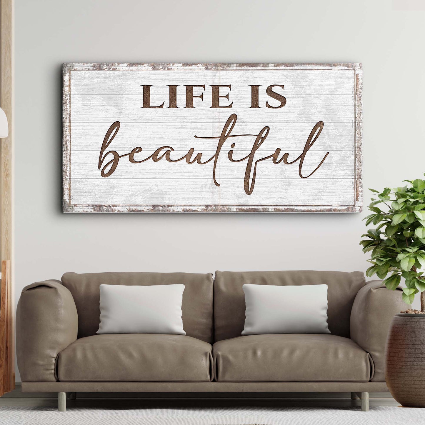Life Is Beautiful Sign - Image by Tailored Canvases