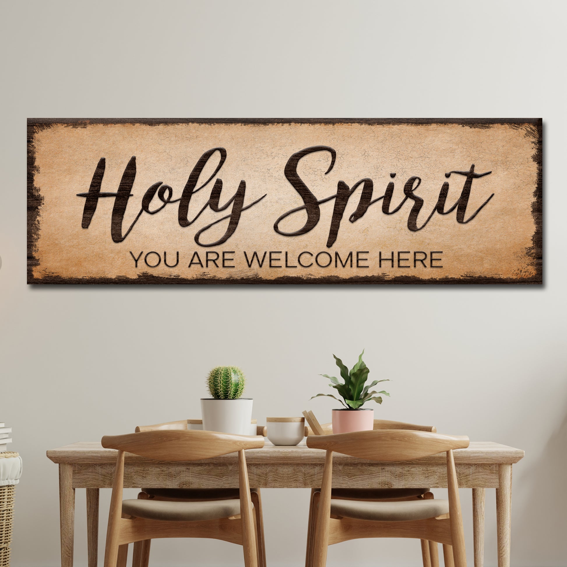 Holy Spirit You Are Welcome Here Sign V - Image by Tailored Canvases