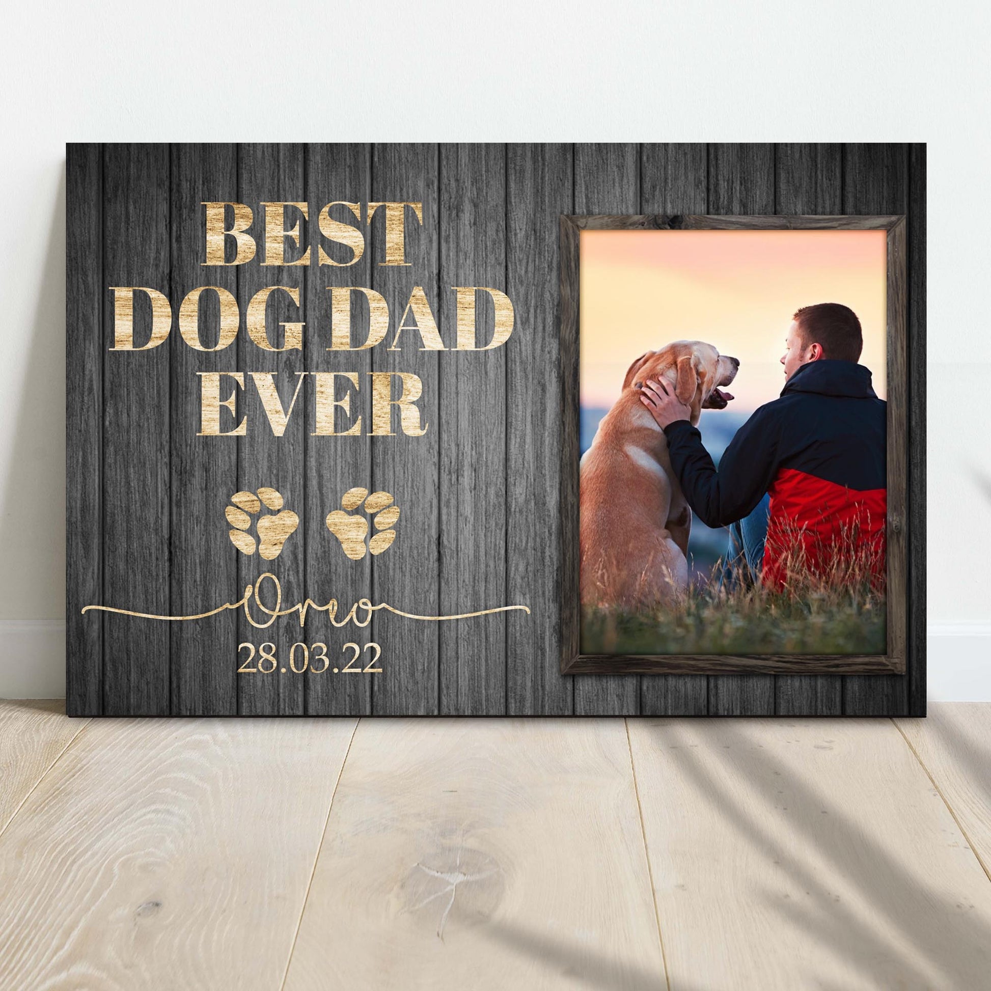 Best Dog Dad Ever Sign II  - Image by Tailored Canvases