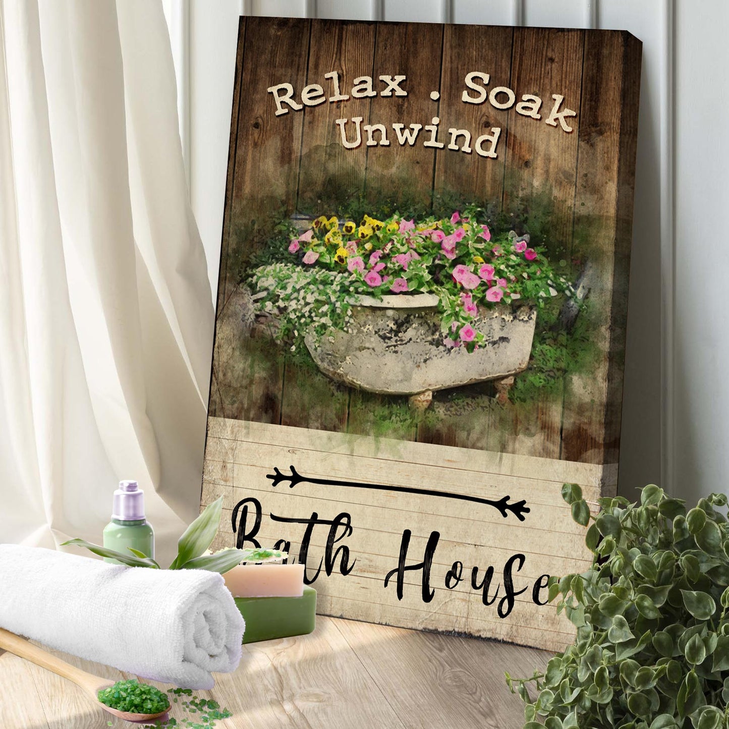 Relax Soak Unwind Sign VII Style 2 - Image by Tailored Canvases