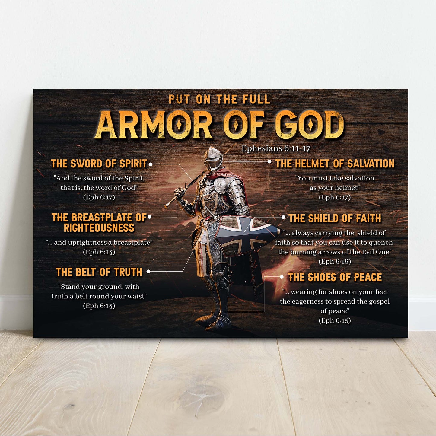 Armor Of God Sign - Image by Tailored Canvases