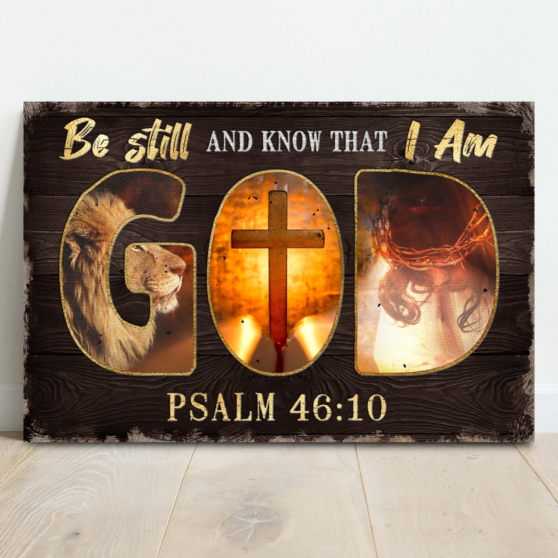 Psalm 46:10 - Be Still And Know That I Am God Sign V  - Image by Tailored Canvases
