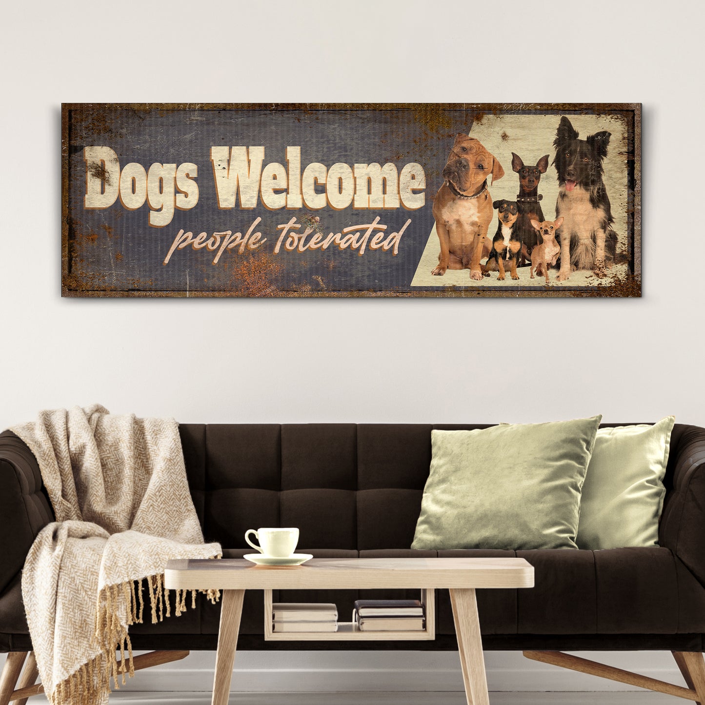 Dogs Welcome People Tolerated Sign III - Image by Tailored Canvases