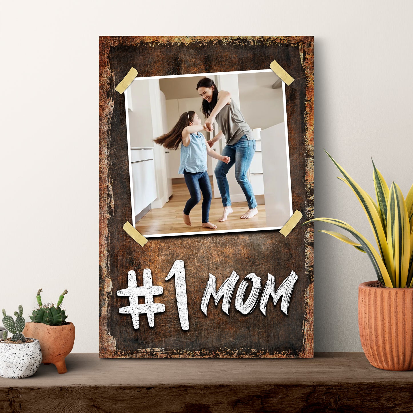 #1 Mom Happy Mother's Day Sign - Image by Tailored Canvases