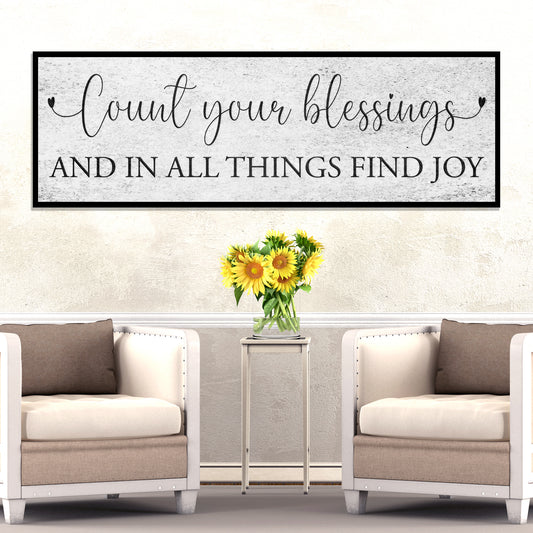 Count Your Blessings Sign III - Image by Tailored Canvases