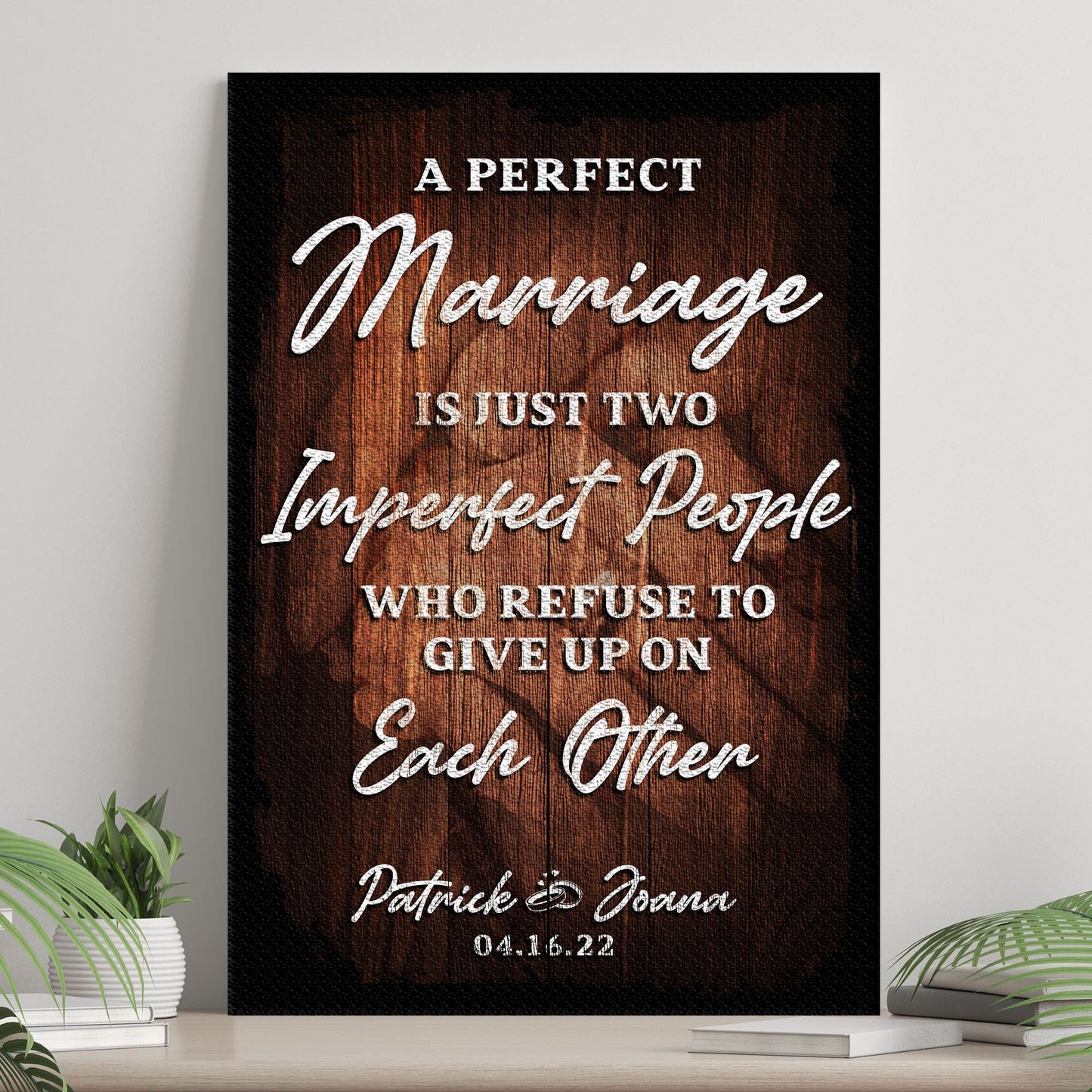 A Perfect Marriage Sign  - Image by Tailored Canvases