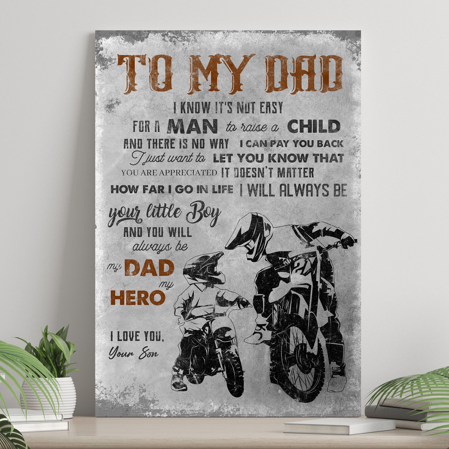 I Will Always Be Your Little Boy Happy Father's Day Sign II  - Image by Tailored Canvases
