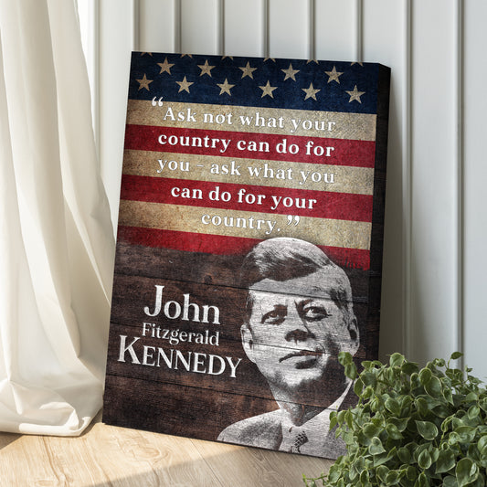 John F. Kennedy Inaugural Address Sign Style 2 - Image by Tailored Canvases