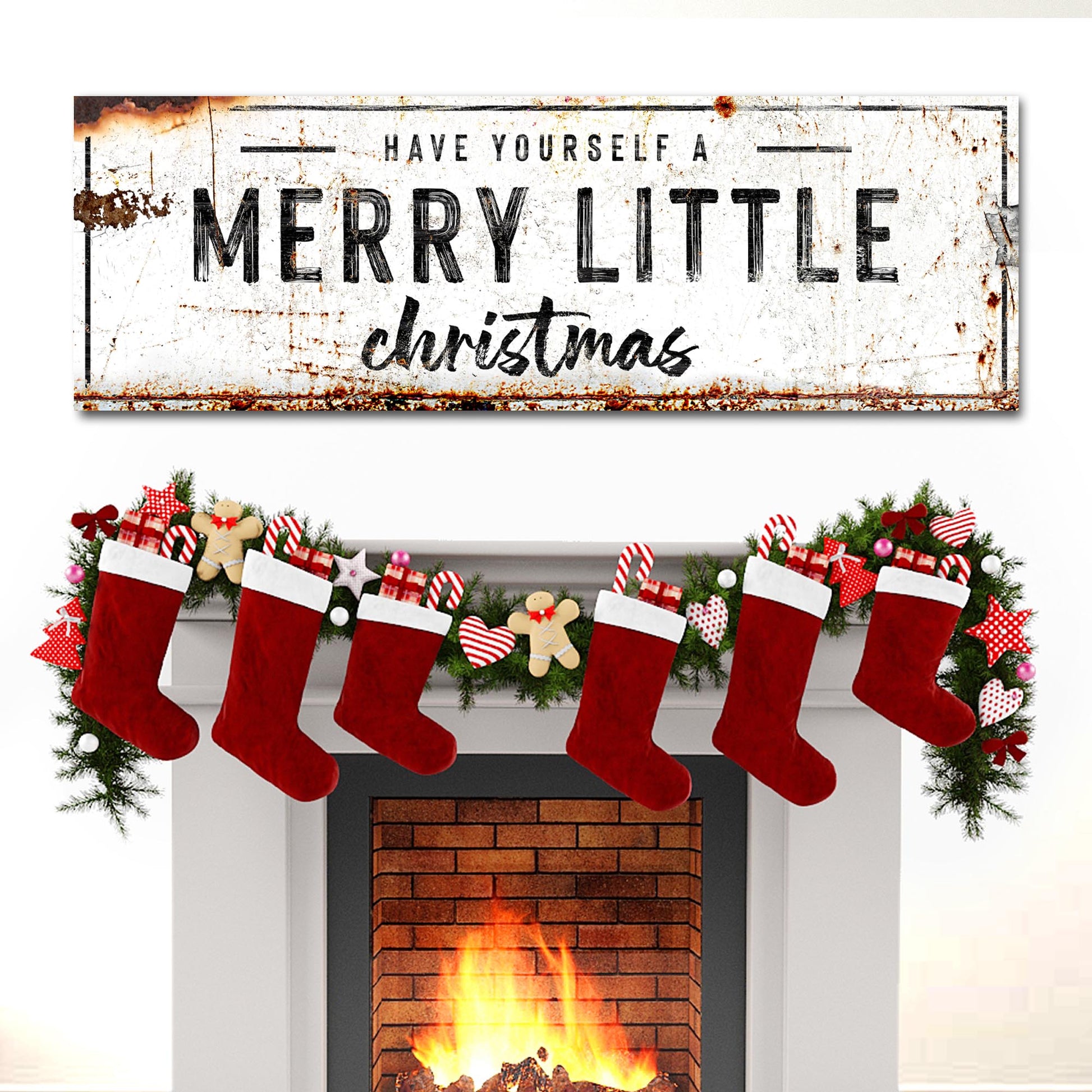 Have Yourself A Merry Little Christmas Sign - Image by Tailored Canvases